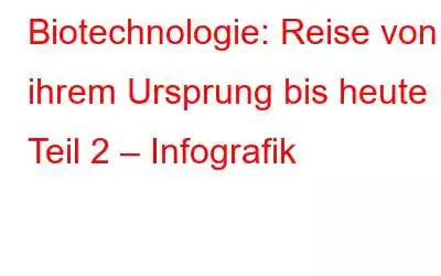 Biotechnologie: Reise von ihrem Ursprung bis heute Teil 2 – Infografik