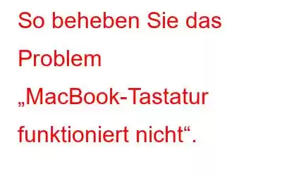 So beheben Sie das Problem „MacBook-Tastatur funktioniert nicht“.