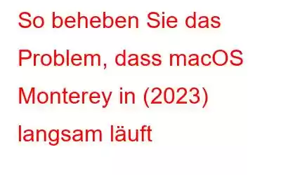 So beheben Sie das Problem, dass macOS Monterey in (2023) langsam läuft