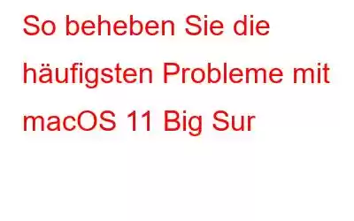 So beheben Sie die häufigsten Probleme mit macOS 11 Big Sur