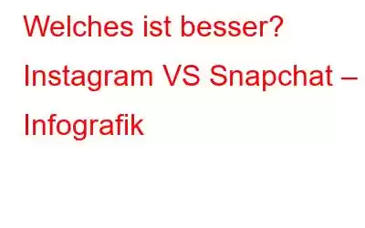 Welches ist besser? Instagram VS Snapchat – Infografik