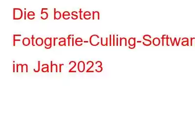 Die 5 besten Fotografie-Culling-Software im Jahr 2023