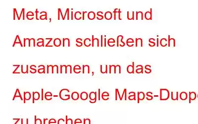 Meta, Microsoft und Amazon schließen sich zusammen, um das Apple-Google Maps-Duopol zu brechen