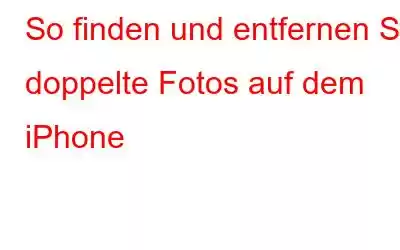 So finden und entfernen Sie doppelte Fotos auf dem iPhone