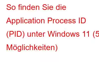 So finden Sie die Application Process ID (PID) unter Windows 11 (5 Möglichkeiten)