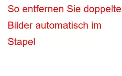 So entfernen Sie doppelte Bilder automatisch im Stapel