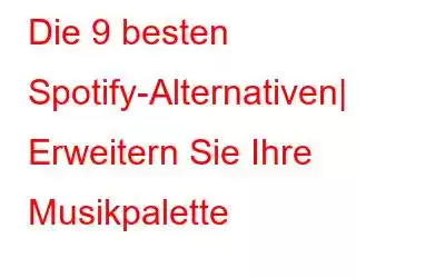 Die 9 besten Spotify-Alternativen| Erweitern Sie Ihre Musikpalette