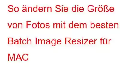 So ändern Sie die Größe von Fotos mit dem besten Batch Image Resizer für MAC