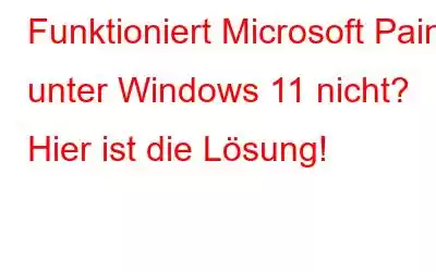 Funktioniert Microsoft Paint unter Windows 11 nicht? Hier ist die Lösung!