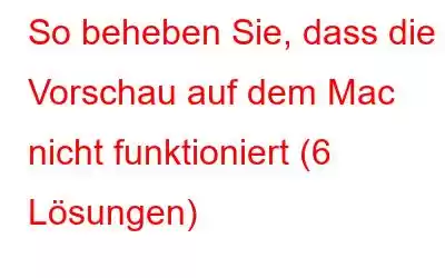 So beheben Sie, dass die Vorschau auf dem Mac nicht funktioniert (6 Lösungen)