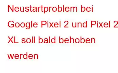 Neustartproblem bei Google Pixel 2 und Pixel 2 XL soll bald behoben werden