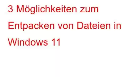 3 Möglichkeiten zum Entpacken von Dateien in Windows 11