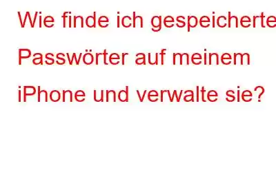 Wie finde ich gespeicherte Passwörter auf meinem iPhone und verwalte sie?