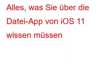 Alles, was Sie über die Datei-App von iOS 11 wissen müssen