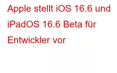 Apple stellt iOS 16.6 und iPadOS 16.6 Beta für Entwickler vor