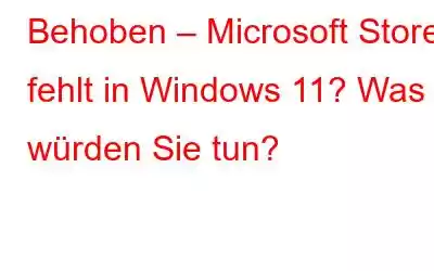 Behoben – Microsoft Store fehlt in Windows 11? Was würden Sie tun?