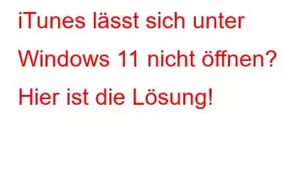 iTunes lässt sich unter Windows 11 nicht öffnen? Hier ist die Lösung!