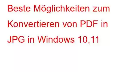 Beste Möglichkeiten zum Konvertieren von PDF in JPG in Windows 10,11