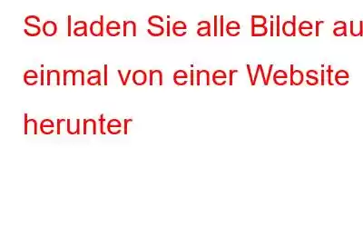 So laden Sie alle Bilder auf einmal von einer Website herunter