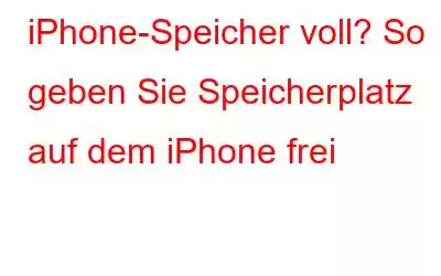 iPhone-Speicher voll? So geben Sie Speicherplatz auf dem iPhone frei