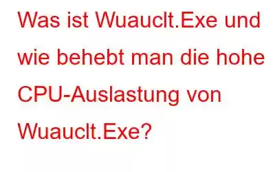 Was ist Wuauclt.Exe und wie behebt man die hohe CPU-Auslastung von Wuauclt.Exe?