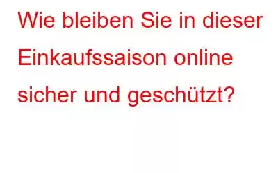 Wie bleiben Sie in dieser Einkaufssaison online sicher und geschützt?