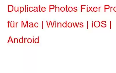 Duplicate Photos Fixer Pro für Mac | Windows | iOS | Android