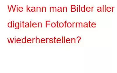 Wie kann man Bilder aller digitalen Fotoformate wiederherstellen?