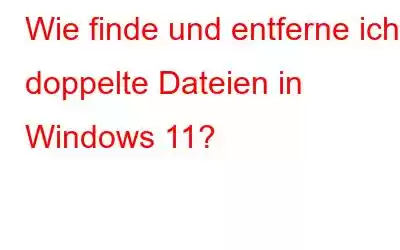 Wie finde und entferne ich doppelte Dateien in Windows 11?