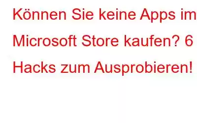 Können Sie keine Apps im Microsoft Store kaufen? 6 Hacks zum Ausprobieren!