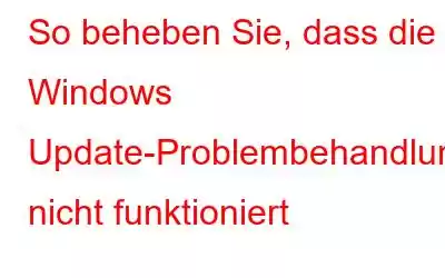 So beheben Sie, dass die Windows Update-Problembehandlung nicht funktioniert