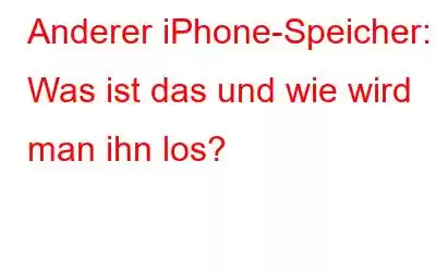 Anderer iPhone-Speicher: Was ist das und wie wird man ihn los?