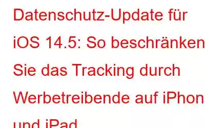 Datenschutz-Update für iOS 14.5: So beschränken Sie das Tracking durch Werbetreibende auf iPhone und iPad