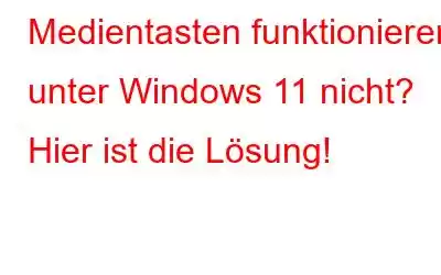 Medientasten funktionieren unter Windows 11 nicht? Hier ist die Lösung!