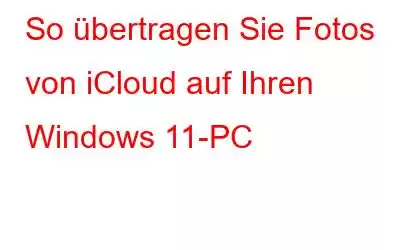 So übertragen Sie Fotos von iCloud auf Ihren Windows 11-PC