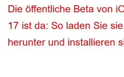 Die öffentliche Beta von iOS 17 ist da: So laden Sie sie herunter und installieren sie