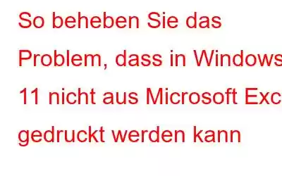 So beheben Sie das Problem, dass in Windows 11 nicht aus Microsoft Excel gedruckt werden kann