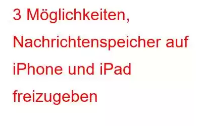 3 Möglichkeiten, Nachrichtenspeicher auf iPhone und iPad freizugeben