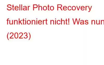 Stellar Photo Recovery funktioniert nicht! Was nun? (2023)