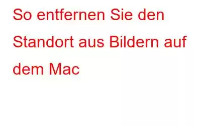 So entfernen Sie den Standort aus Bildern auf dem Mac