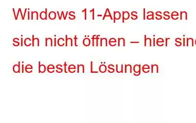 Windows 11-Apps lassen sich nicht öffnen – hier sind die besten Lösungen